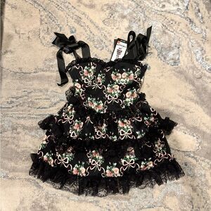 Dollskill widow Bewitched bloom mini dress